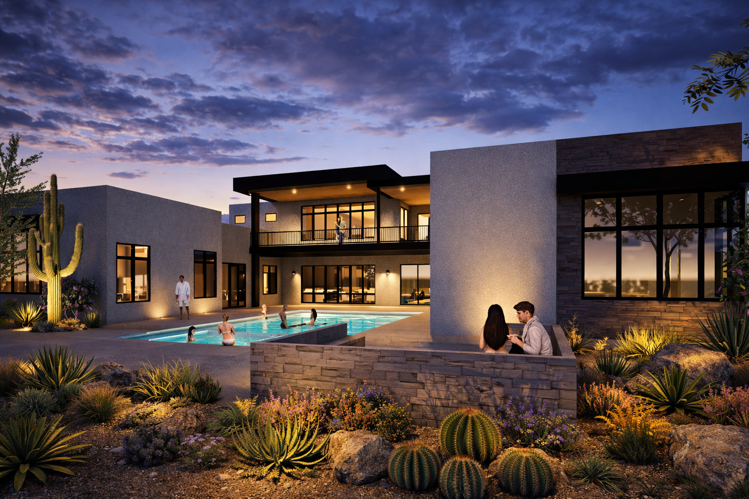 Desert Rear Night View